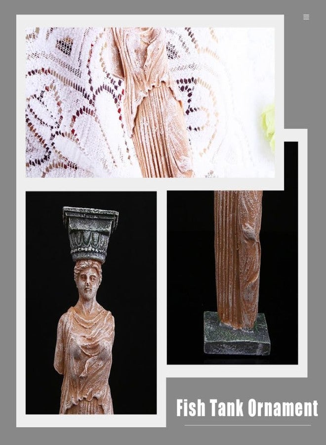 Baluue 2Pcs Resin Simulated Goddess Statue Aquarium Decor Greek Fish Tank Landscaping Sculpture Aquarium Landscape Decoration for Fish Tank Home Decor - Image 3