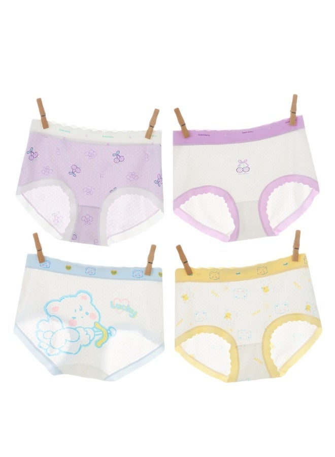 KUYING New Comfortable Skin friendly Breathable Underwear Set 0f 4
