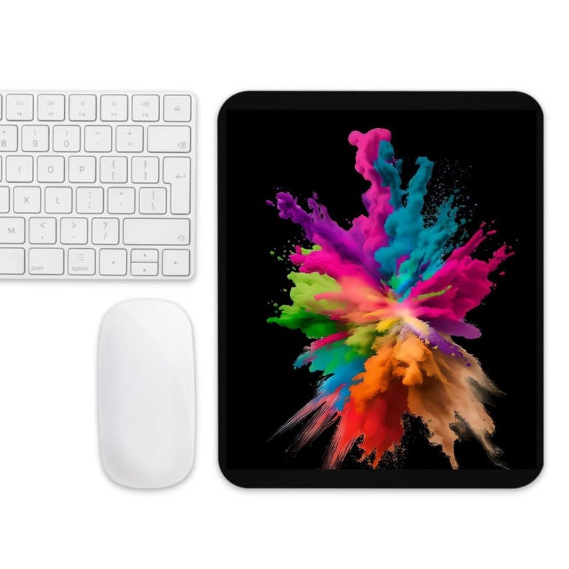 RadiantMouse Pad 220X180X3mm Gaming Mouse Pad, Non-Slip Rubber Base, Waterproof Surface, Premium-Textured, Compatible with Laser and Optical Mice (Color Blast) - Image 2