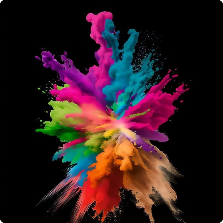 RadiantMouse Pad 220X180X3mm Gaming Mouse Pad, Non-Slip Rubber Base, Waterproof Surface, Premium-Textured, Compatible with Laser and Optical Mice (Color Blast) - Image 1