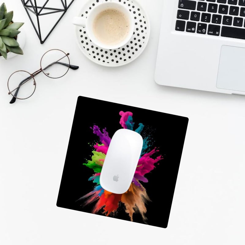 RadiantMouse Pad 220X180X3mm Gaming Mouse Pad, Non-Slip Rubber Base, Waterproof Surface, Premium-Textured, Compatible with Laser and Optical Mice (Color Blast) - Image 3