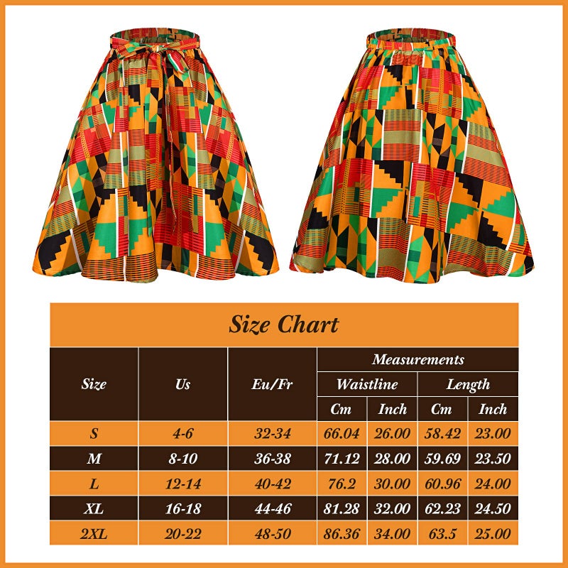 Coume 3 Pcs Women African Dashiki Skirt Traditional Costume African Bohemian Head Wrap Scarf Drop Dangle Earring (Medium) Multi - Image 2