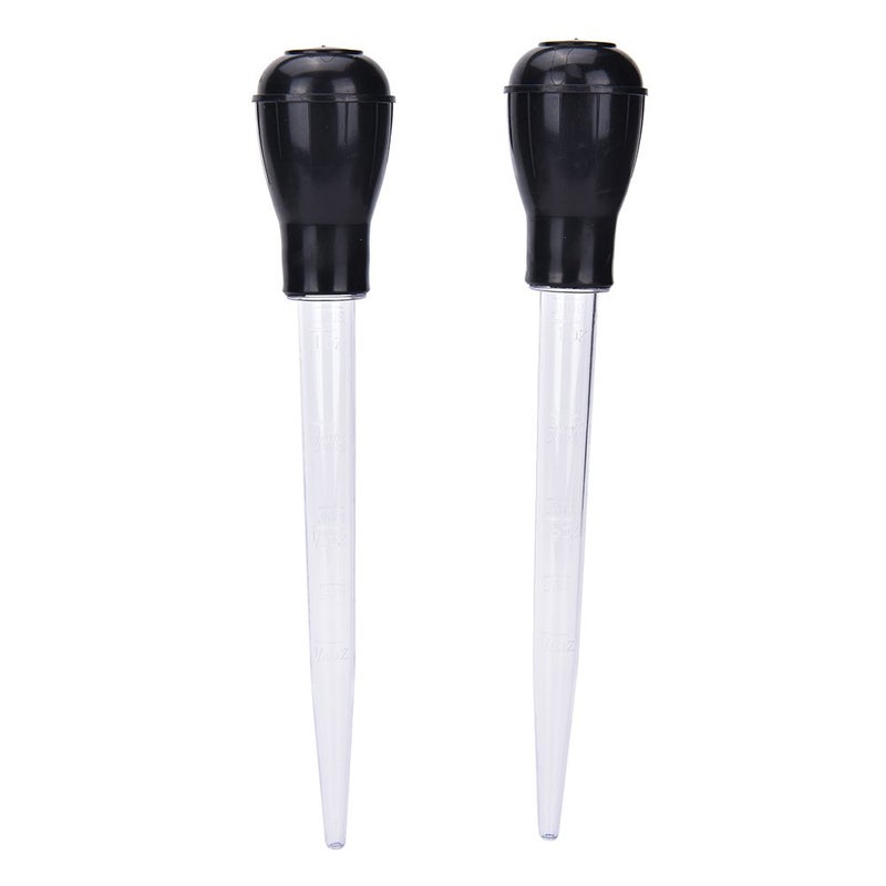 Yiphates 2 Pcs 11Inch Turkey Baster with Silicone Bulb Clear Ideal for Roasting Juices Butter Drippings Glazes