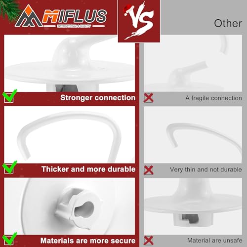 Sikawai K5ADH Dough Hook/Tilt-Head Coated C-Dough Hook K5ADH for 5-QT Bowl-Lift Stand Mixer KSM50 KSM5-K5SS Mixer Attachments Dough Hook K5ADH -by Sikawai - Image 4