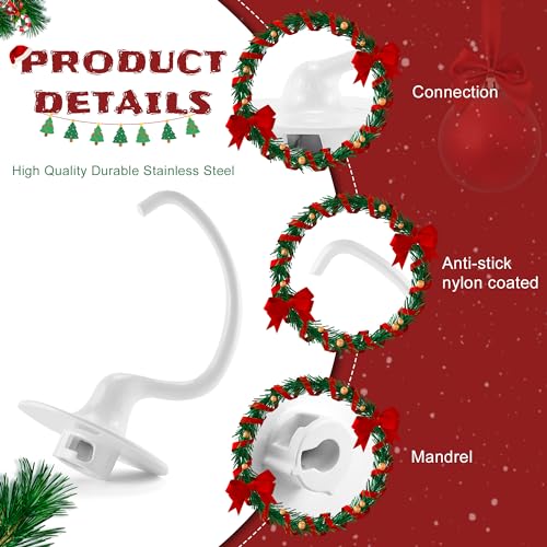 Sikawai K5ADH Dough Hook/Tilt-Head Coated C-Dough Hook K5ADH for 5-QT Bowl-Lift Stand Mixer KSM50 KSM5-K5SS Mixer Attachments Dough Hook K5ADH -by Sikawai - Image 3