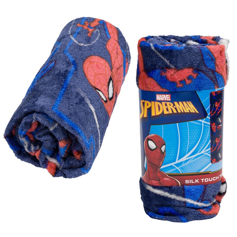 Northwest Spiderman Kids' Bed Silk Throw Blanket 40"" x 50"", Single, Blue, 91898 - Image 4