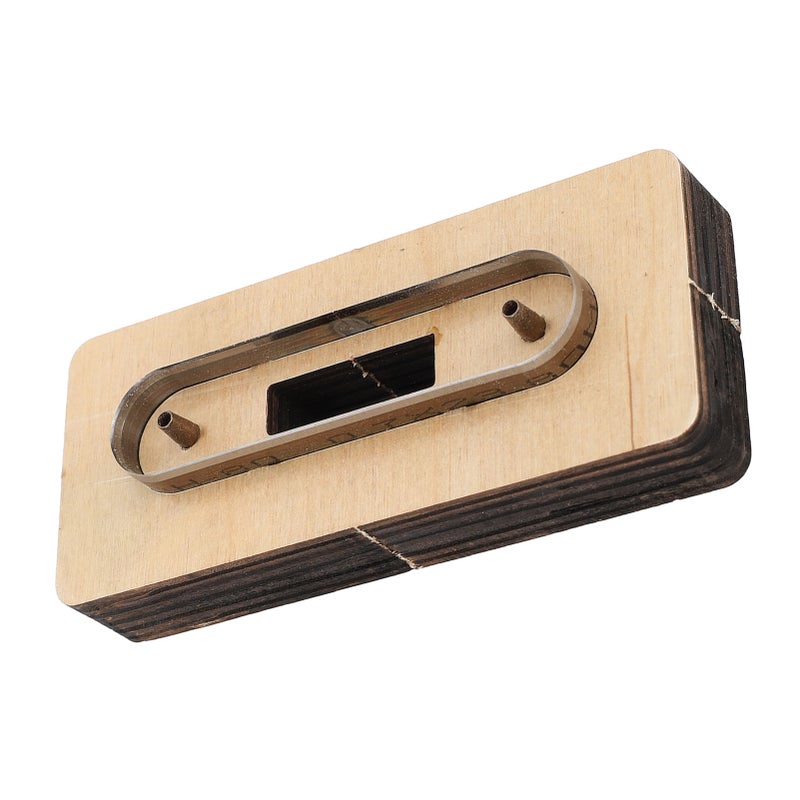 Leather Cutting Die Cable Straps Cord Organizer Wooden Cutting Dies Cutter Mould for DIY Craft L 1.8x9.5cm / 0.7x3.7in - Image 2
