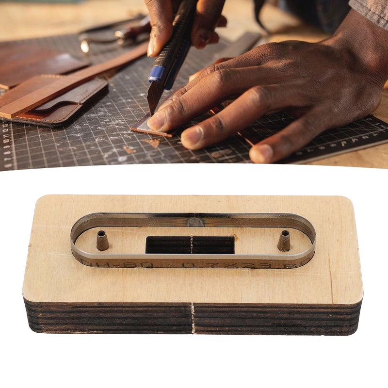 Leather Cutting Die Cable Straps Cord Organizer Wooden Cutting Dies Cutter Mould for DIY Craft L 1.8x9.5cm / 0.7x3.7in - Image 5