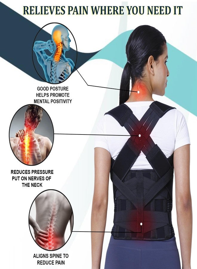 ZEDAN 2-in-1 Neoprene Posture Corrector Belt with Integrated Back Support | Adjustable Shoulder & Back Alignment Belt | Unisex Brace for Daily Posture Improvement & Upright Sitting | Comfortable Wear Design | Universal Size - Image 4