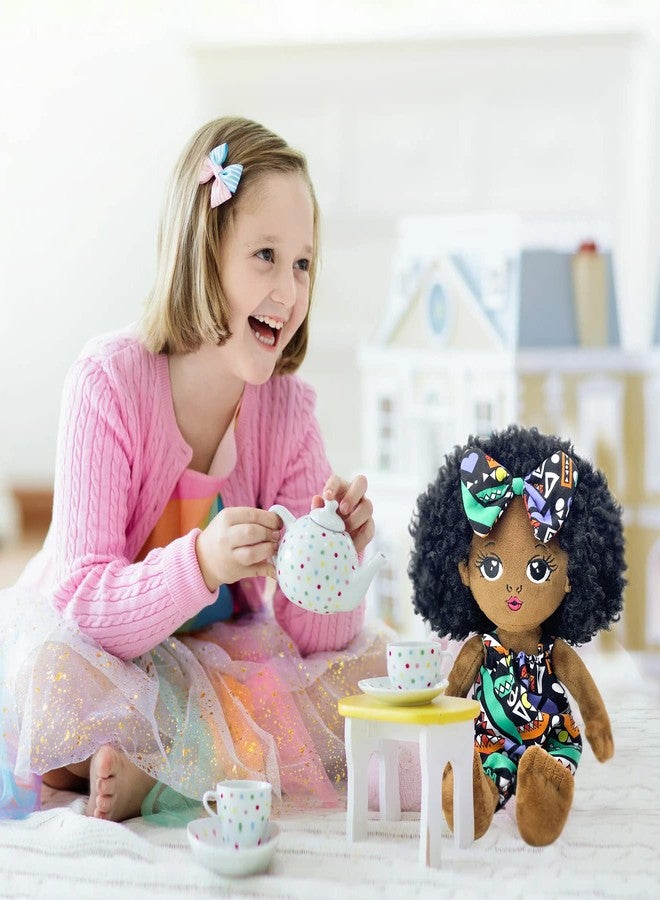 JUSTQUNSEEN Black Baby Doll s Soft Doll, 12” Black Dolls African American Ba by Dol l Soft Baby Doll,Plush Doll s Girls Black Baby Dolls for Christmas - Image 4