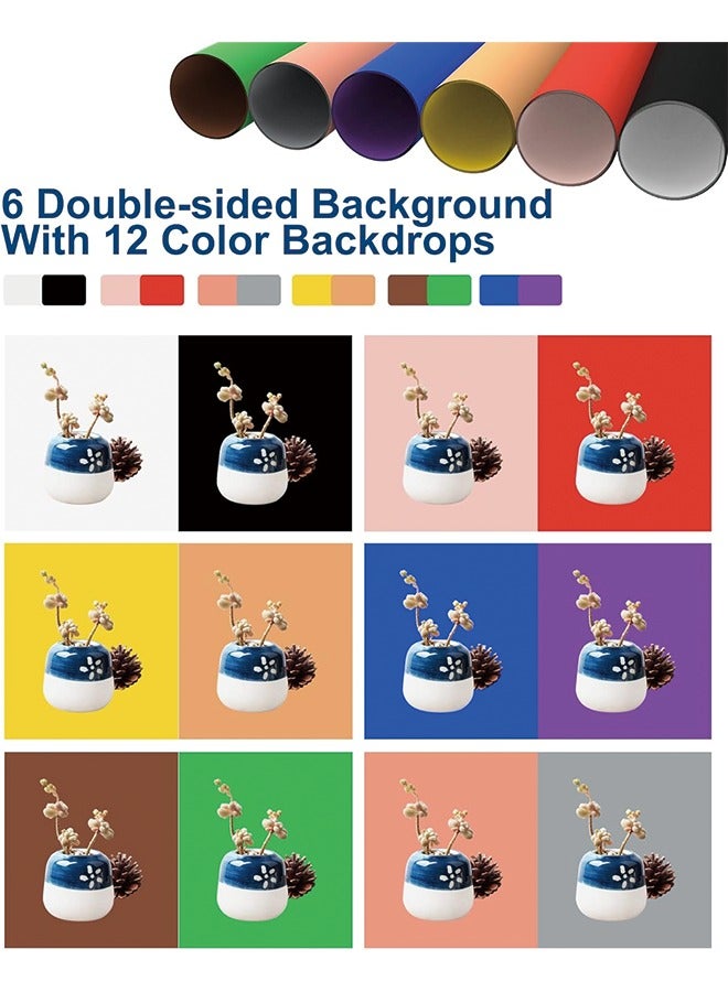 Portable Foldable Photo Studio Light Box for Product Photography with 160 LED Lights and 6 Backdrops in 12 Colors - Tri-Color Dimmable Kit - Image 2