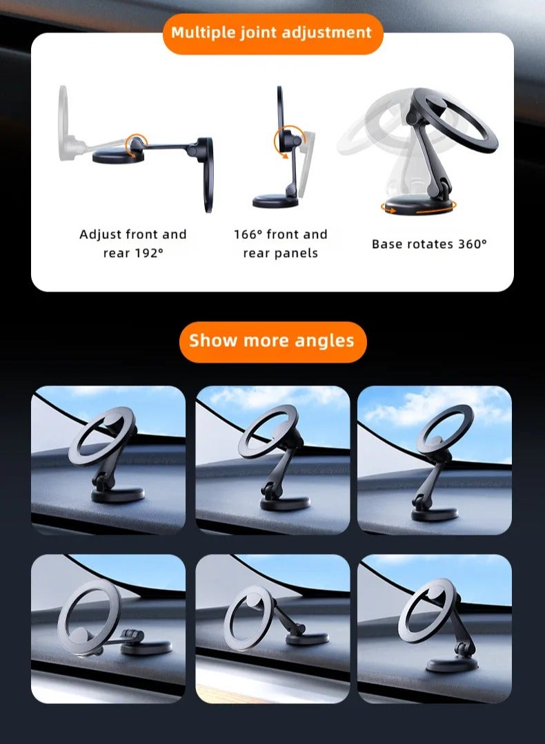 360-Degree Magnetic Car Mount Dashboard Cell Phone Holder - Image 5