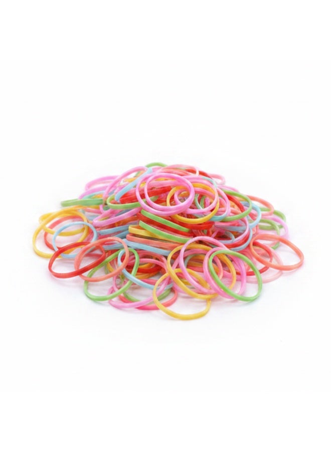 Duravel Multicolour Elastic Hair Ties Rubber Bands Mini Polyband Soft Ponytail Holder for Kids Baby Girls Pack 300 - Image 4