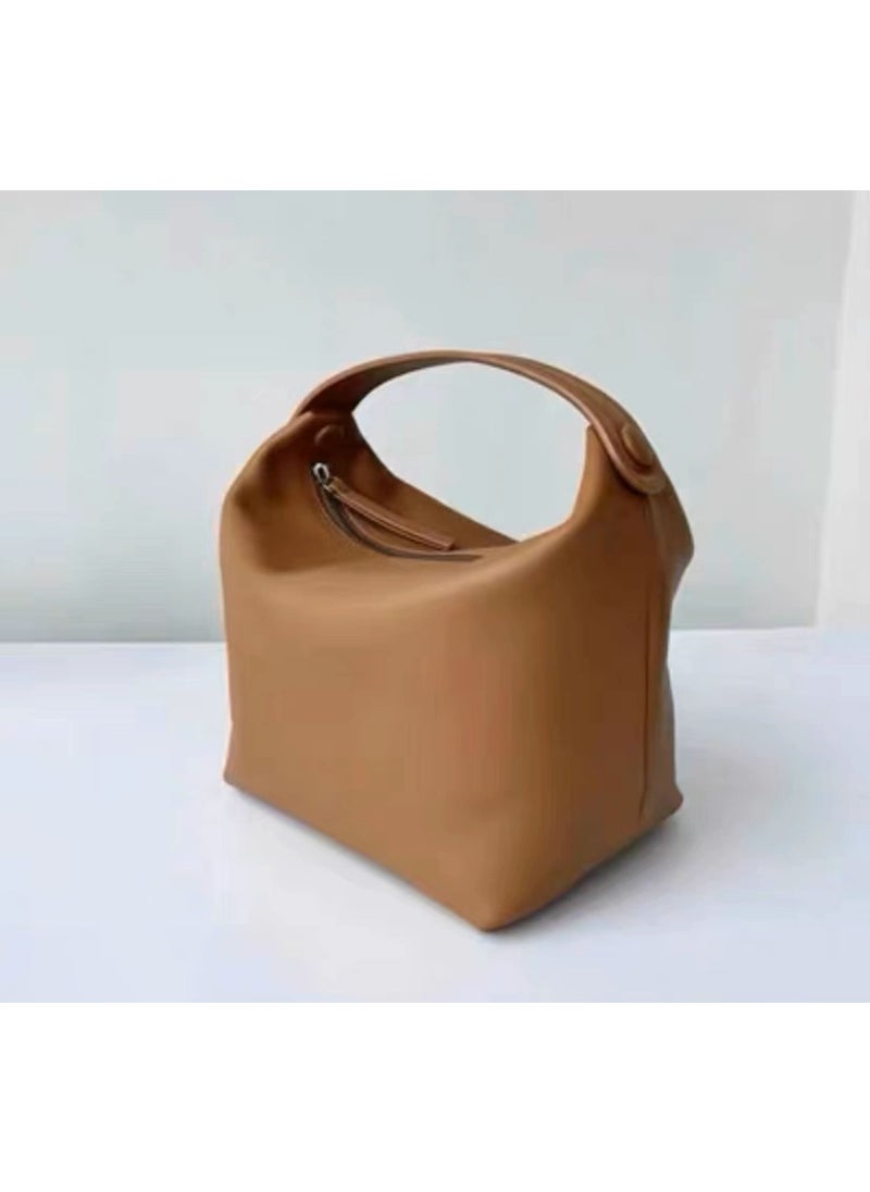 Generic The Row Leather Bento Box Satchel Womens Mini Bag Brown 