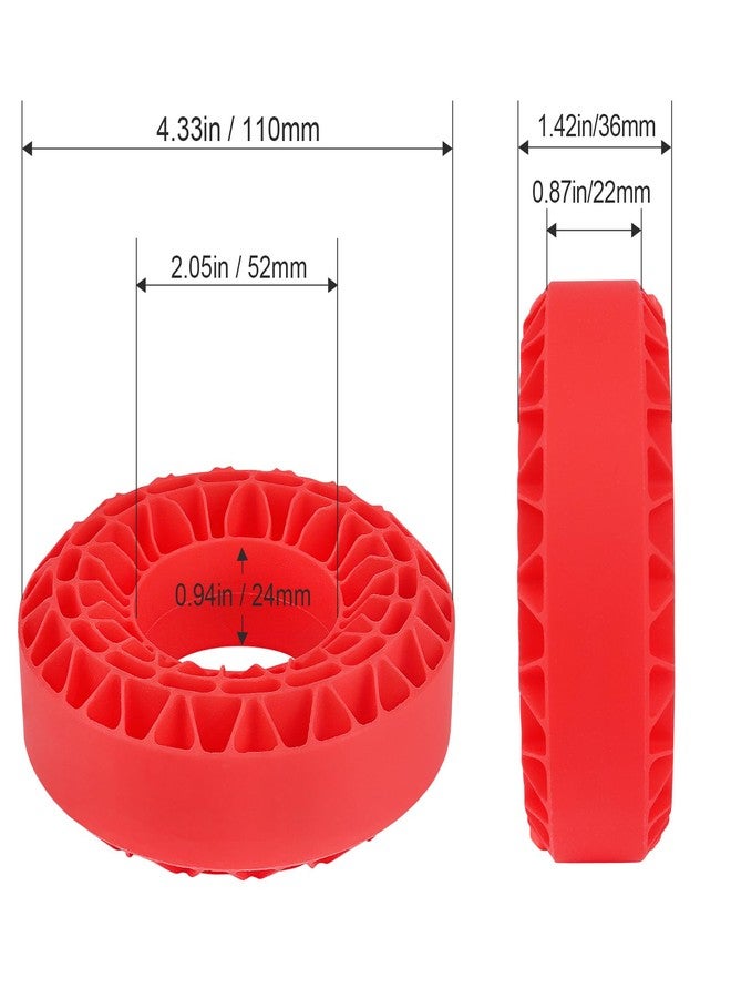 HobbyPark 1.9 Silicone Inserts Foam Rubber Insert fit 118-122mm Tires 4.75" for 1/10 Scale RC Crawler 1.9" Wheel Tires, Super Soft, Replacement of Sponge Foams 4pcs (Red) - Image 4