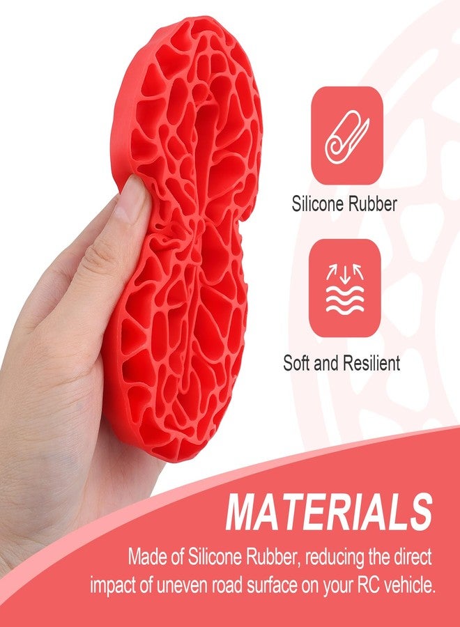 HobbyPark 1.9 Silicone Inserts Foam Rubber Insert fit 118-122mm Tires 4.75" for 1/10 Scale RC Crawler 1.9" Wheel Tires, Super Soft, Replacement of Sponge Foams 4pcs (Red) - Image 5