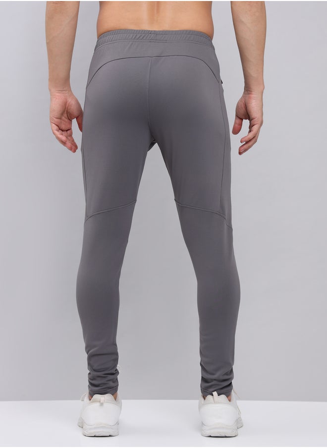 Technosport Men Grey Solid Elasticated Waistband Track Pants  - Image 5