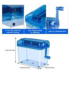 Y&D Hand Shredder, Portable Paper with Dust Box and Non Slip Base Mini Holds 4 Sheets Vertically Cut for Paper, Notes, Bills Cutting Tool  - Image 2