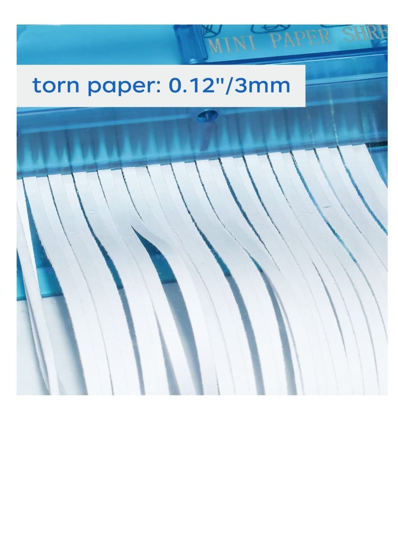 Y&D - Hand Shredder, Portable Paper with Dust Box and Non Slip Base Mini Holds 4 Sheets Vertically Cut for Paper, Notes, Bills Cutting Tool - Image 1