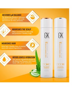 GK Hair Global Keratin Balancing Shampoo and Conditioner Set for Oily & Color Treated Hair Deep Cleansing Ideal for Over-Processed and Environmentally Stressed Hair - 300ml (Pack of 2) - pzsku/Z95B243EFD07AD88683DBZ/45/_/1739501356/5809a6a8-4947-4c0c-a713-8ff09196af01