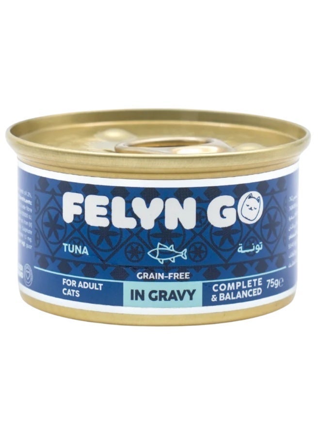 Felyn Go C&B Tuna White Meat in Gravy – Complete Wet Cat Food 6 x75g - Image 1