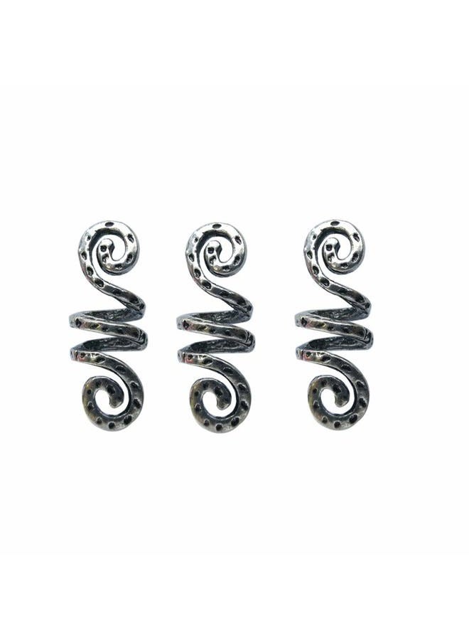 LQQQL Vikingamulet Vikings Spiral Hair Beads Rings-Dreadlock Hair Accessories Norse Spiral Hair Coils Spring Beads for Braid Beards Hair Pendants &Bracelets DIY (3 small pcs) - Image 1