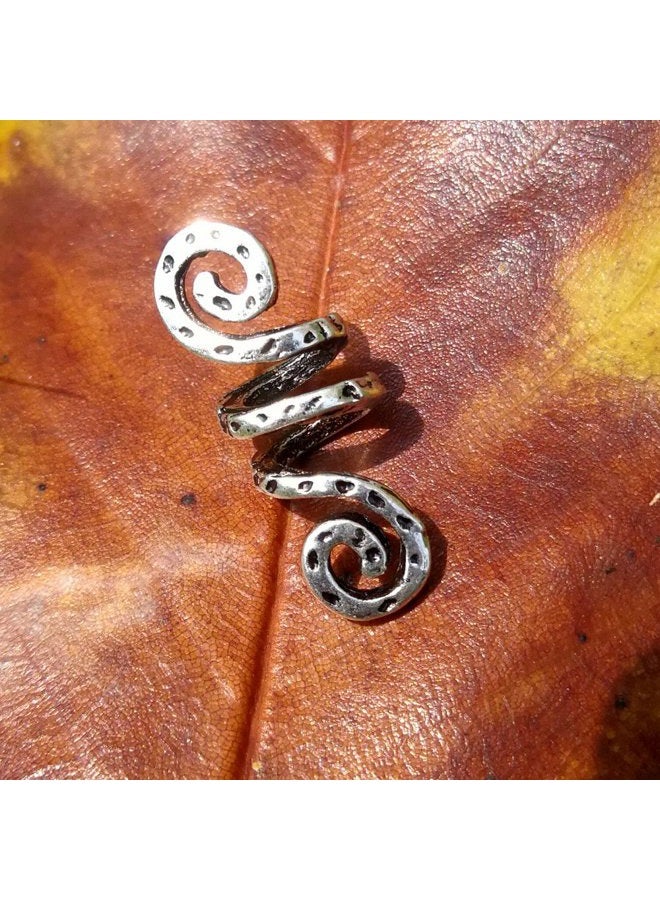 LQQQL Vikingamulet Vikings Spiral Hair Beads Rings-Dreadlock Hair Accessories Norse Spiral Hair Coils Spring Beads for Braid Beards Hair Pendants &Bracelets DIY (3 small pcs) - Image 4
