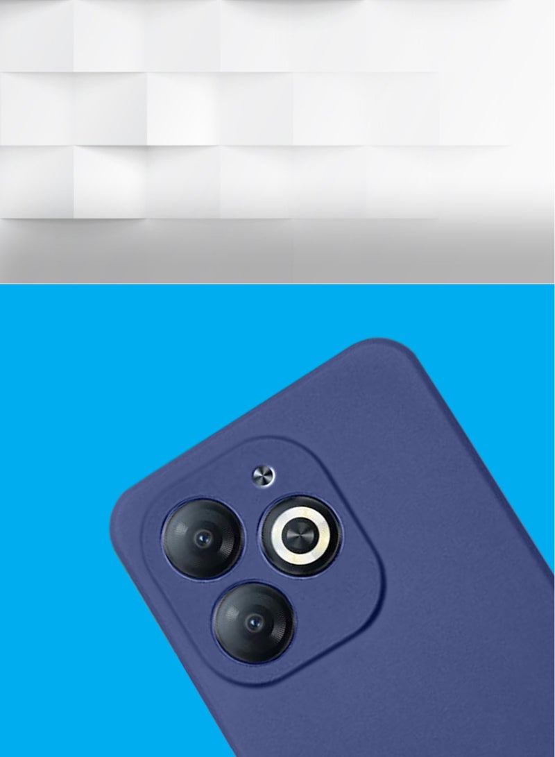 Techie غطاء خلفي أنيق من السيليكون TPU لهاتف Infinix Smart 8 - تصميم نحيف وناعم - أزرق داكن - Image 5