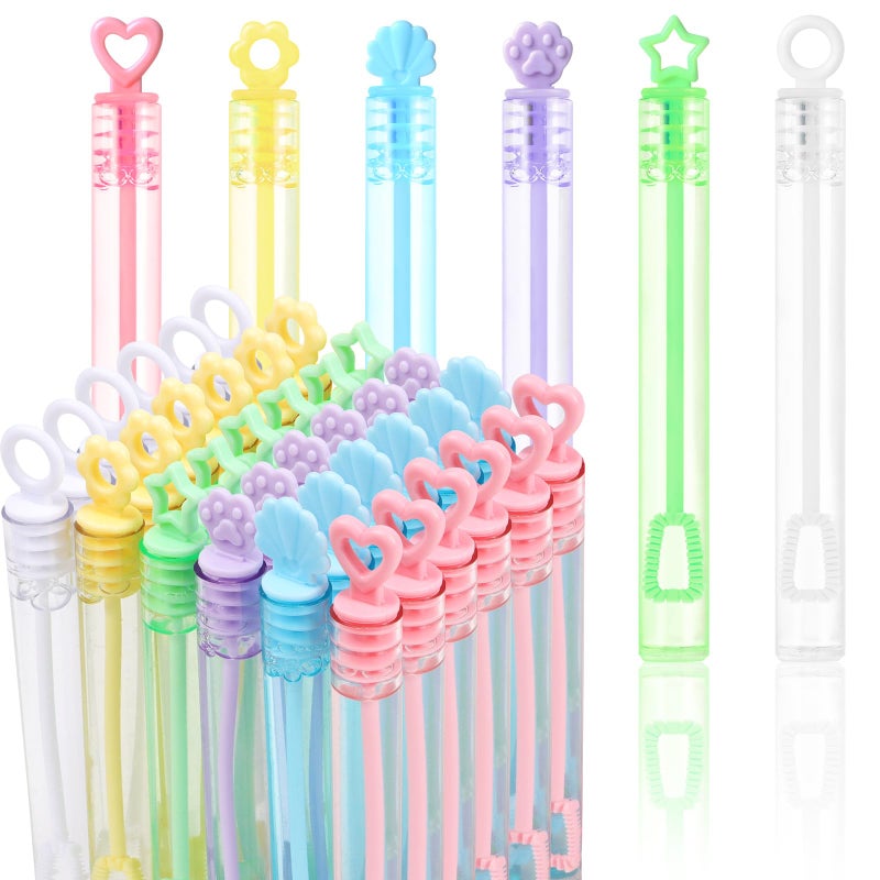 LOAVER 36 Pack Mini Bubble Wands Bulk for KidsAssorted Pastel Rainbow Bubble Wands Sticks for Summer Outdoor Party Toys Goodie Bag Stuffers Class Prizes - Image 3