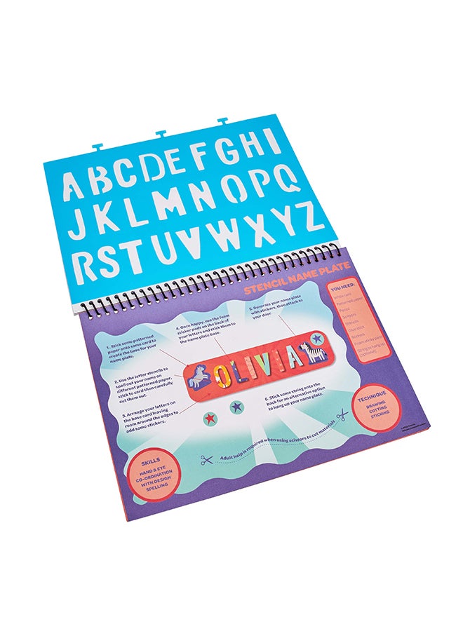 Crayola Stencil Colouring Book | Includes Patterned pages, Colouring pages, Stencil sheet & Stickers, and sticker scenes | Ages 6+ - Image 4