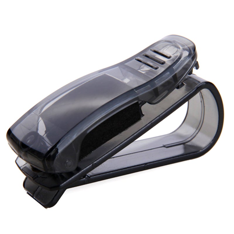 Sunglasses Holder: Black, Holds Up To 2 Pairs Of Sunglasses And 1 Card - Soft Material Protects Glasses Arms, Flat Wide Clip Prevents Visor Damage For Car Driving Travel - Image 5