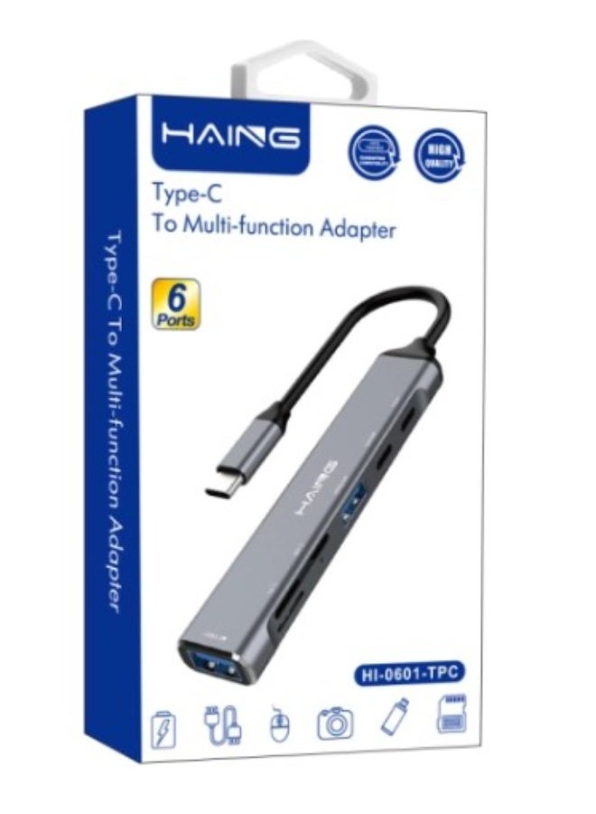Haing 6 IN 1 USB To Multi-Function Adapter - Image 1