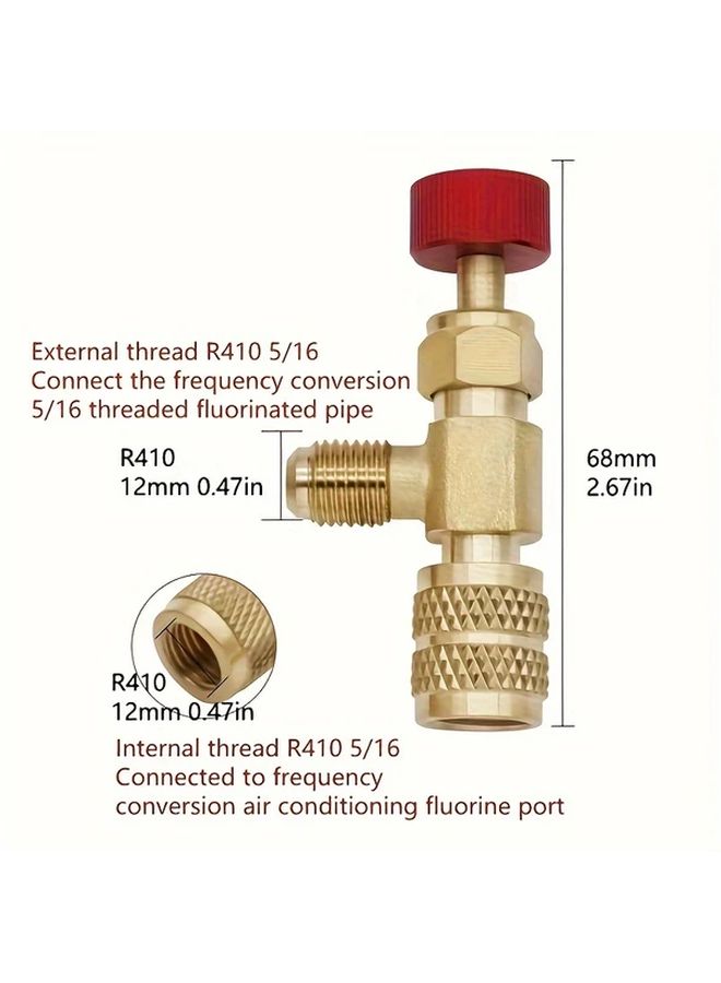 Model A1 Refrigerant Charging Hose Adapter For R410A R22 1 4 Inch Liquid Valve - Image 3
