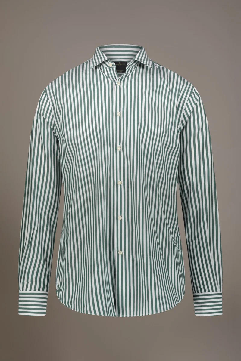 Classic washed shirt - White Green