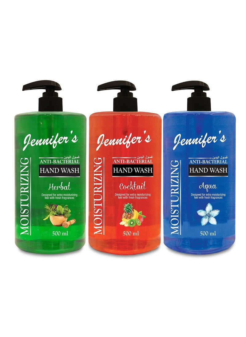 Jennifer's Anti- Bacterial Hand Wash, Pack of 3, Assorted  - Image 1