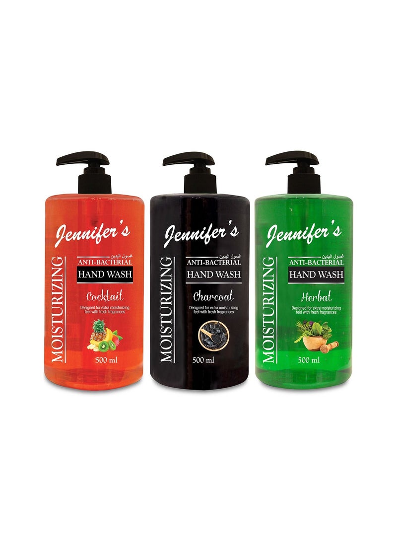 Jennifer's Anti- Bacterial Hand Wash, Pack of 3, Assorted  - Image 3