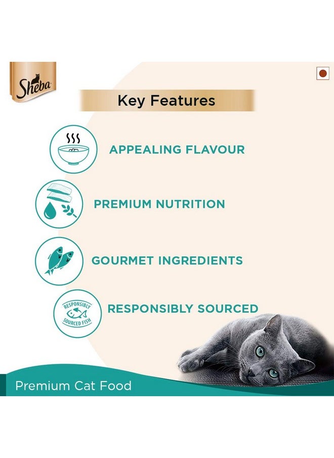 Sheba Rich Premium Wet Cat Food, Fish With Dry Bonito Flake, 12 Pouches (12 X 35G) - Adult  - Image 4