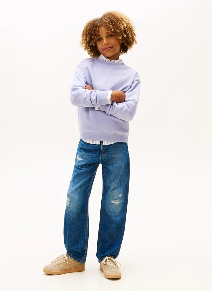 تومي هيلفيغر سويت شيرت أطفال برقبة دائرية