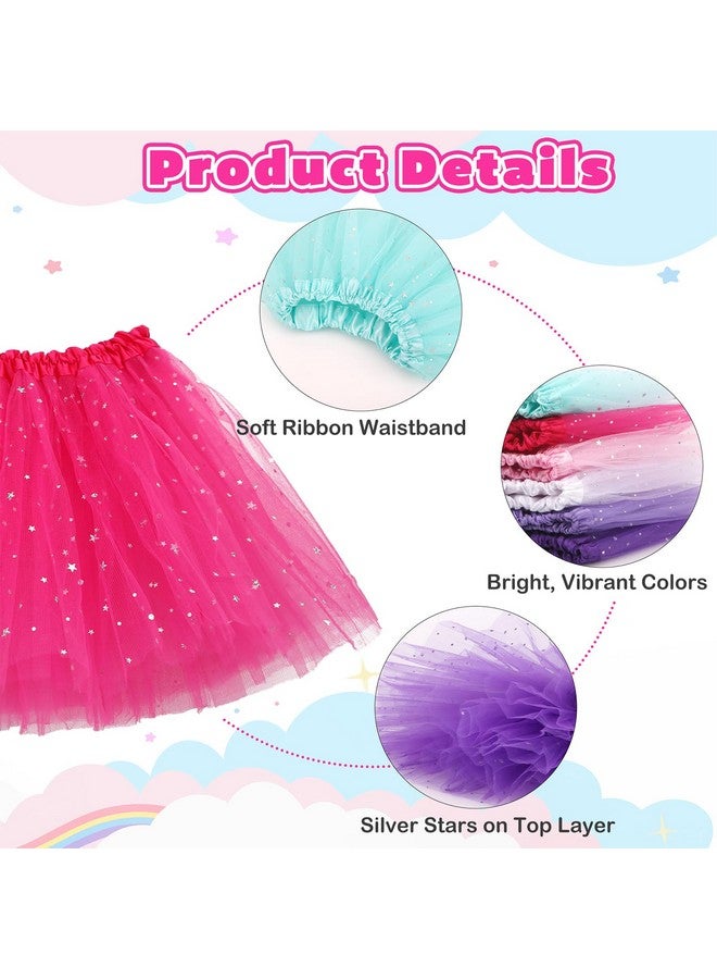 kilofly 6pc Girls Ballet Tutu Kids Birthday Princess Party Favor Dress Skirt Set Multicolored - Image 3
