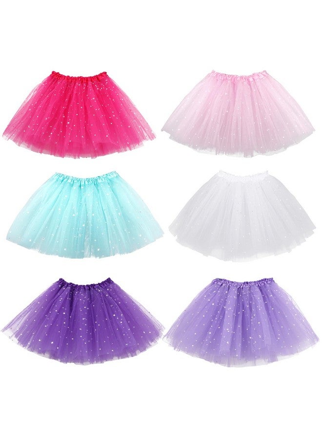 kilofly 6pc Girls Ballet Tutu Kids Birthday Princess Party Favor Dress Skirt Set Multicolored - Image 1