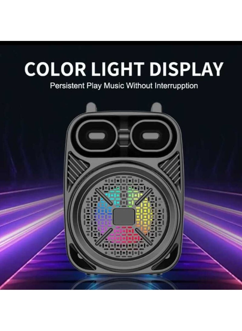 Multimedia Speaker with Bluetooth and USB Charger with Wireless Microphone Black - Image 3