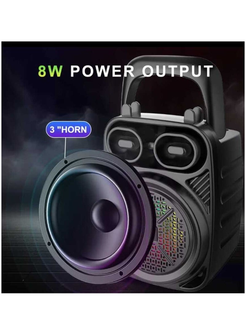 Multimedia Speaker with Bluetooth and USB Charger with Wireless Microphone Black - Image 5