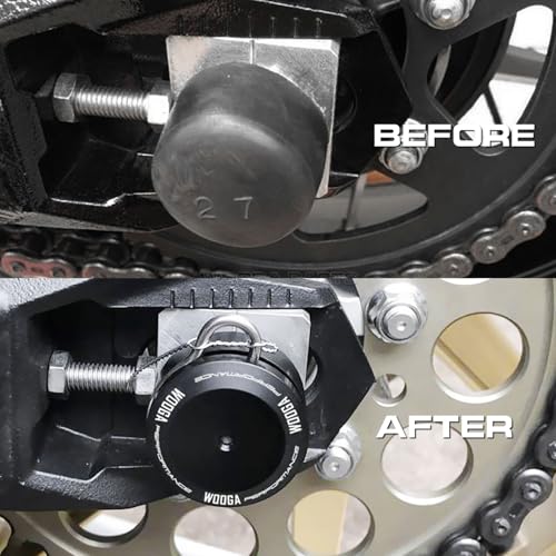 WOOGA Rear Axle Nut Sliders Cover fit for Ka&wa&sa&ki Z900RS SE CAFE Z 900 RS 2018 2019 2020 2021 2022 2023 2024 Axle Cap Swingarm Nut Protector Z 900 RS (Black) - Image 3