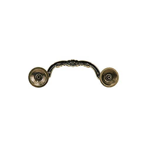 Geesatis 4 Pack Antique Bronze Drawer Pulls - 5" Hole Centers Arch Shaped Cabinet Handles for Jewelry Box, Dresser & Furniture,Vintage Decorative Knobs with Mounting Screws,Green Bronze - Image 5