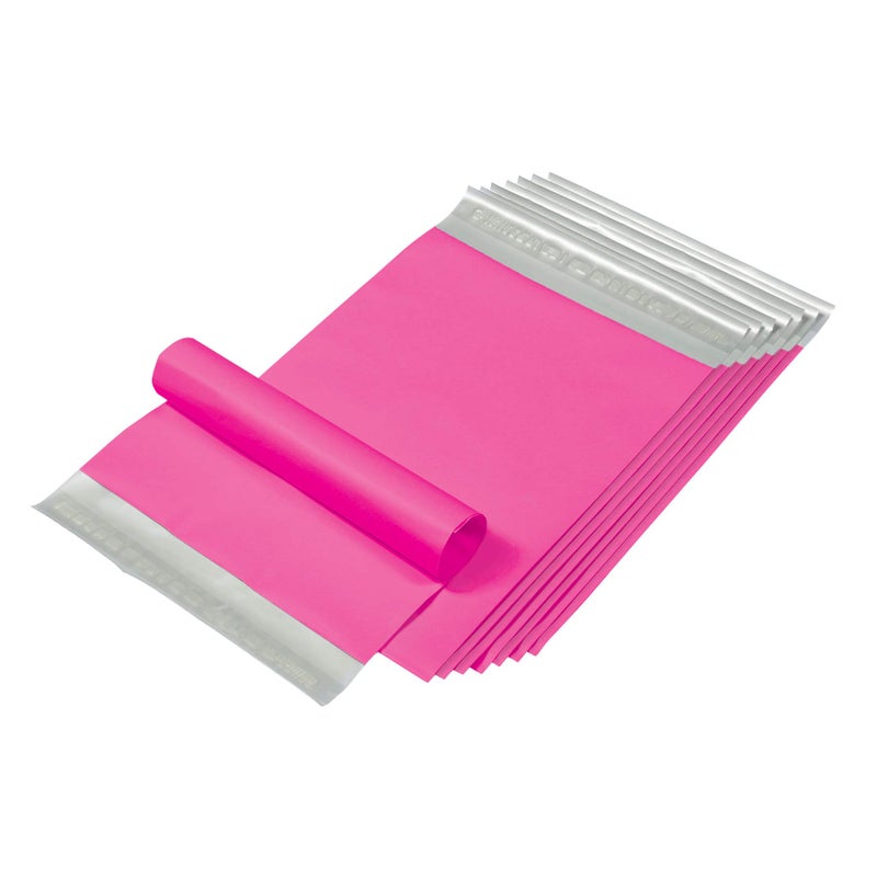 Quality Park Large Poly Mailers 10 x 13 Lightweight Shipping Envelopes RediStrip Peel Off Closure Box of 100 Pink QUA85766