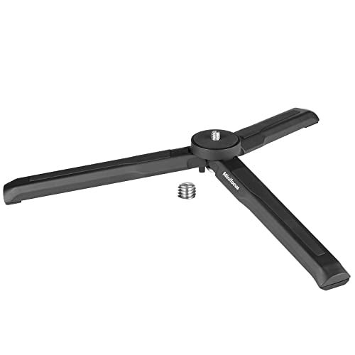 MINIFOCUS Aluminum Mini Tripod, Tabletop Handheld Tripods with 1/4'' and 3/8'' Screw, Portable Mini Travel Stand, Phone Holder for Gimbal Stabilizer DSLR Camera and Monopod - Image 1