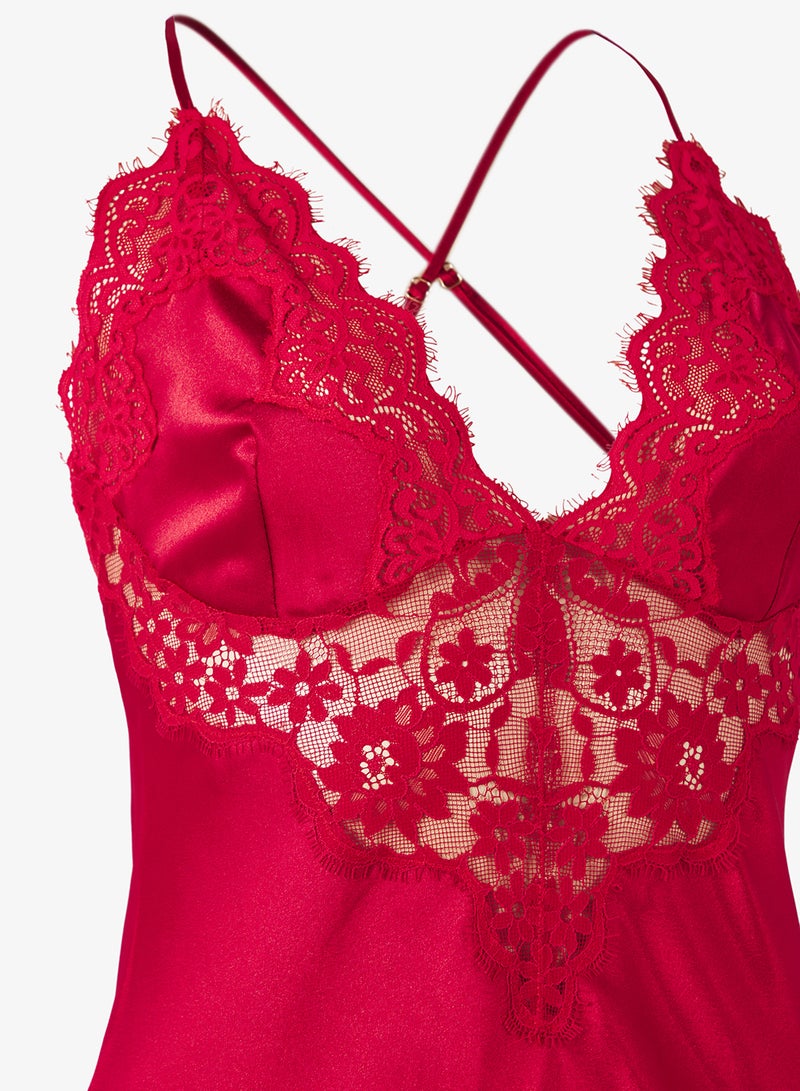 hunkemoller Satin lace detailed dress - Image 3