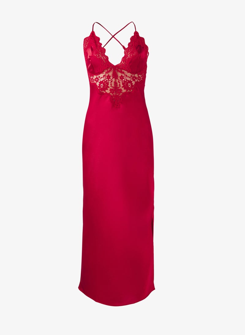 hunkemoller Satin lace detailed dress - Image 1
