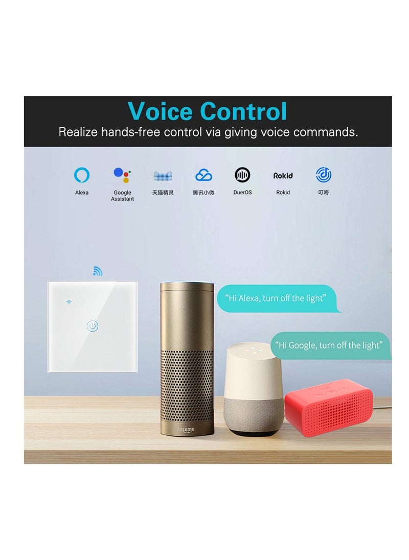 WiFi Smart Light Switch Touch No Neutral Wire Required Work with Alexa and Google Home Tuya APP