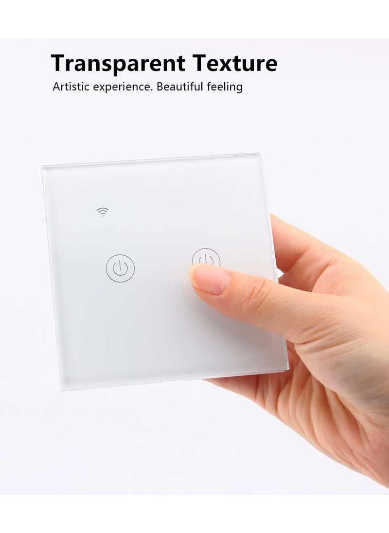 WiFi Smart Light Switch Touch No Neutral Wire Required Work with Alexa and Google Home Tuya APP
